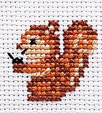 Olimpas Silk Key Ring Embroidery Kit Squirrel KS-37