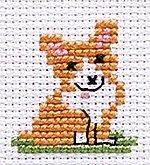 Olimpas Silk Key Ring Embroidery Kit Corgi KS-39