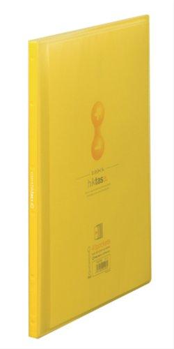 King Jim Clear File Hiktas Transparent Side-In 40-Pocket A4 Vertical Yellow 7187TW-Y