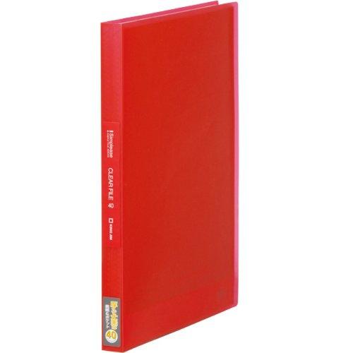 King Jim Clear File Simplies Transparent 40-Pocket A4 Vertical Red 186TSPW-R