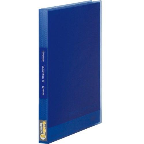 King Jim Clear File Simples Transparent 40-Pocket A4 Vertical Cobalt Blue 186TSPW-CB