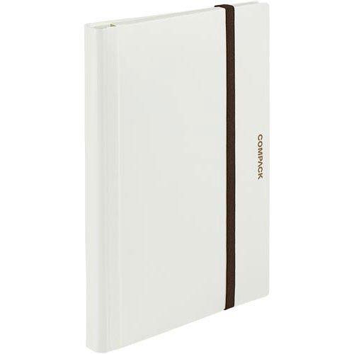 King Jim Compact 10-Pocket A4 Foldable Clear File, White 5894H-W