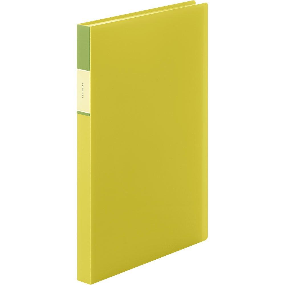 King Jim Clear File Transparent Favorits 40-Pocket A4 Vertical Yellow FV166TW-Y