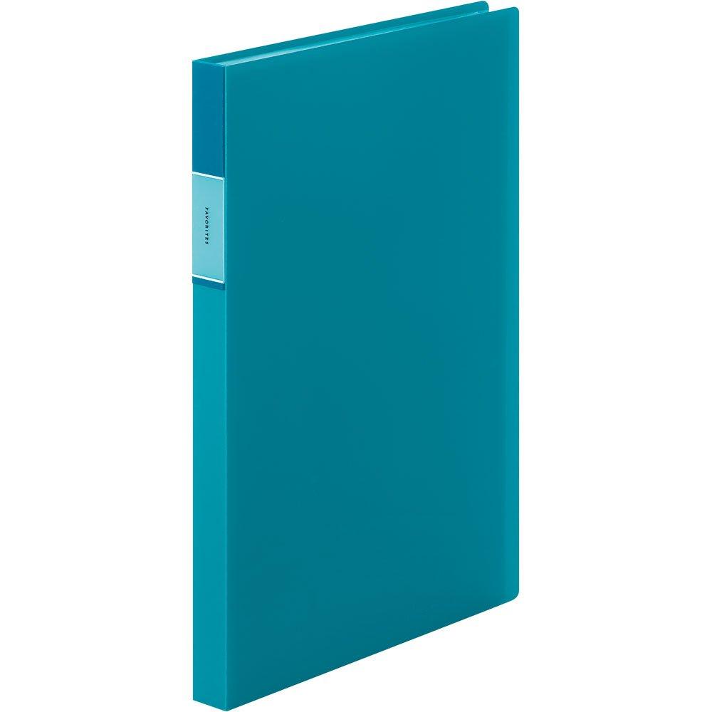 King Jim Clear File Transparent Favorits 40-Pocket A4 Vertical Blue FV166TW-B