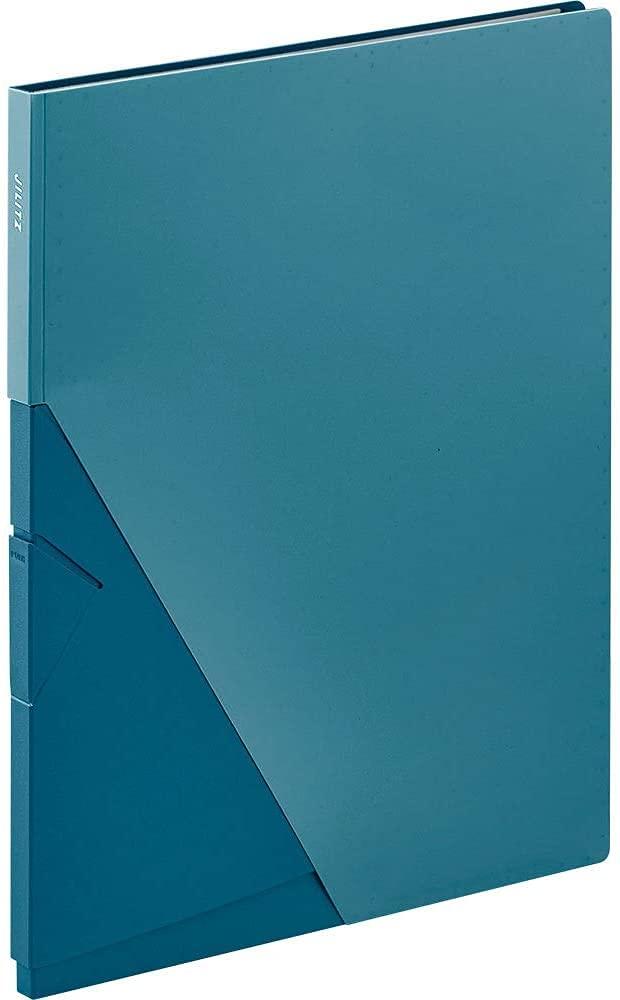 King Jim Clear File Jiritsu 10-Pocket A4 Vertical Blue 8832H-B