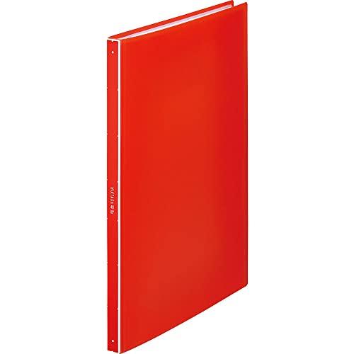 King Jim Clear File Hiktas Transparent 40-Pocket A4 Vertical Red 7281TW-R