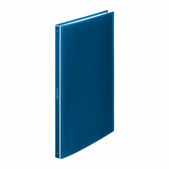 King Jim Clear File Hiktas Transparent 40-Pocket A4 Vertical Blue 7281TW-B