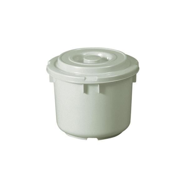 TONBO Shinki Gosei Pickling Container with Lid and Press-Fit Lid, Type 5, Gray, Diameter 24cm x Height 19.5cm, Made in Japan