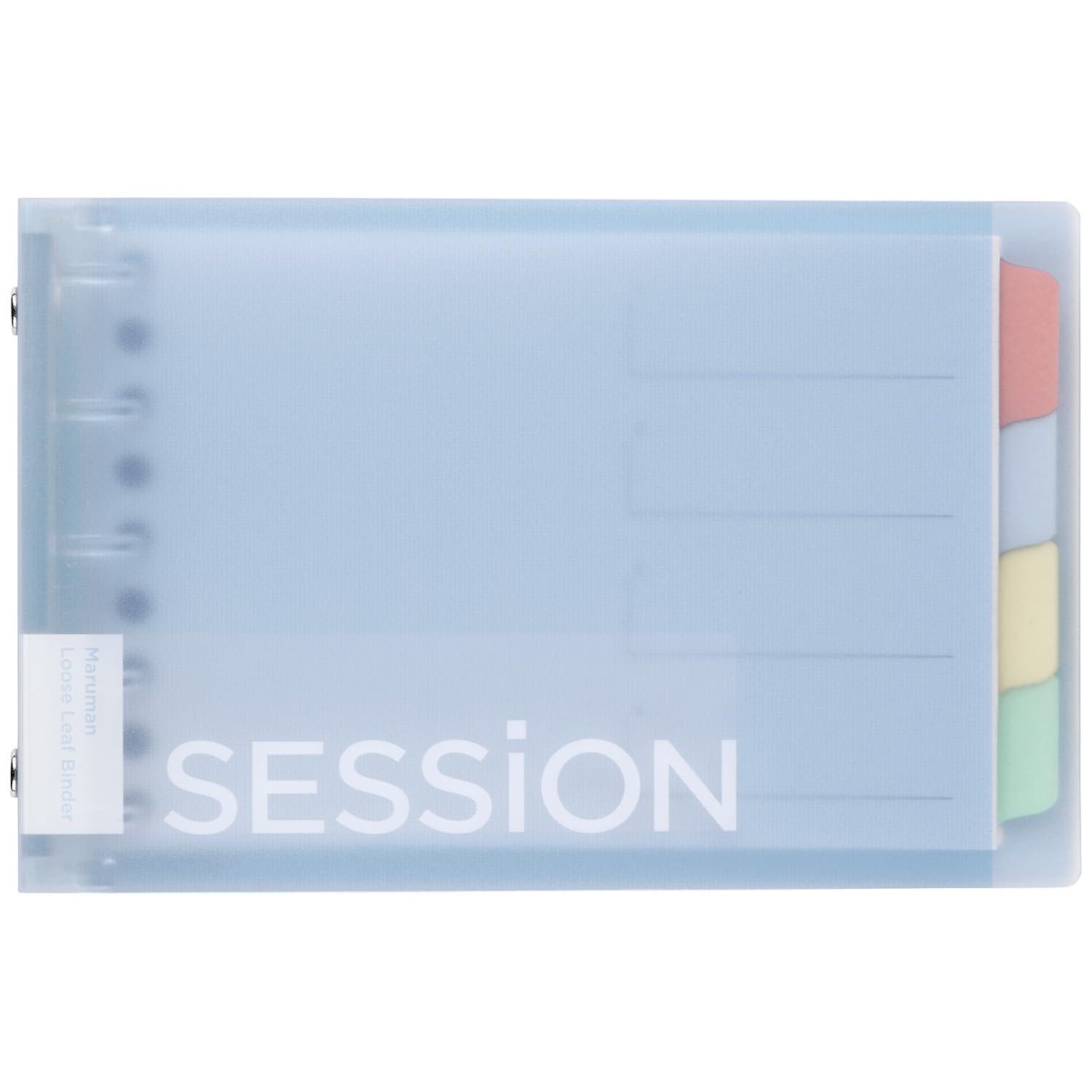 Maruman Loose-Leaf Binder Session Mini Size 5-Hole Light Blue Sky Blue FM310A-52A