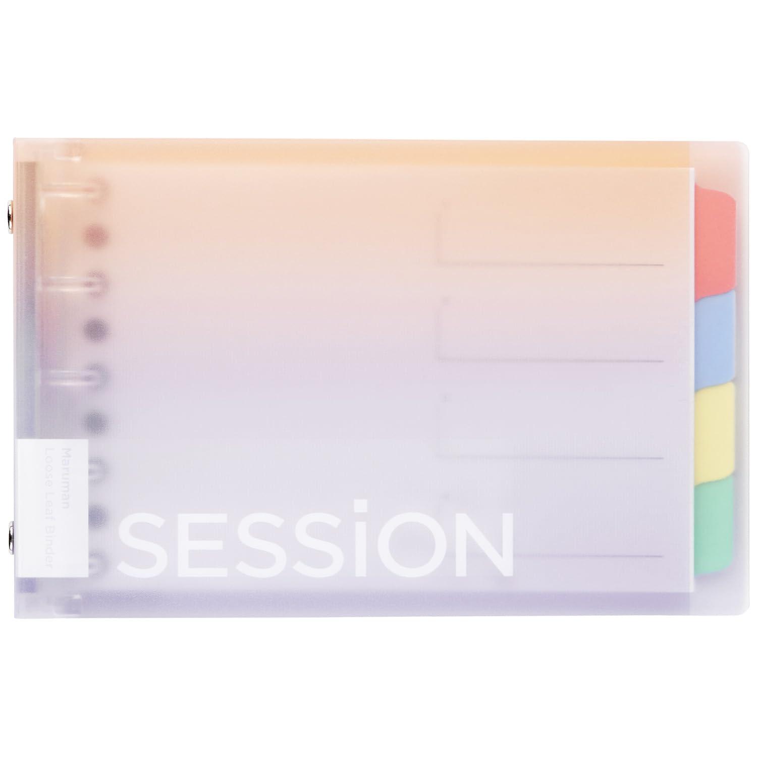 Maruman Loose-Leaf Binder Session Mini Size 5-Hole Gradation Sunset FM310A-97B
