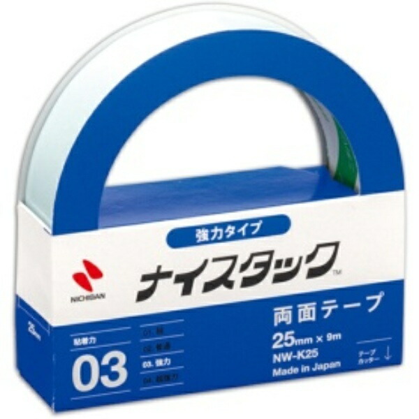 Nichiban Double-Sided Tape Nice Tack (Strong) 25mm x 9m NW-K25