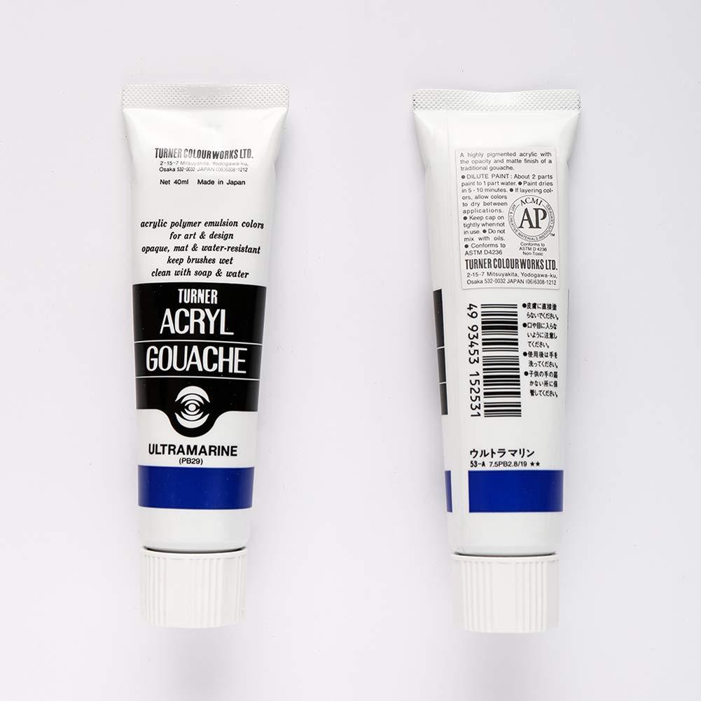 Turner Color Acrylic Gouache Single Color 40mL, 81 colors total