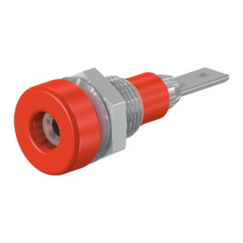 φ2mm/M6 Panel Mount Socket (Red)