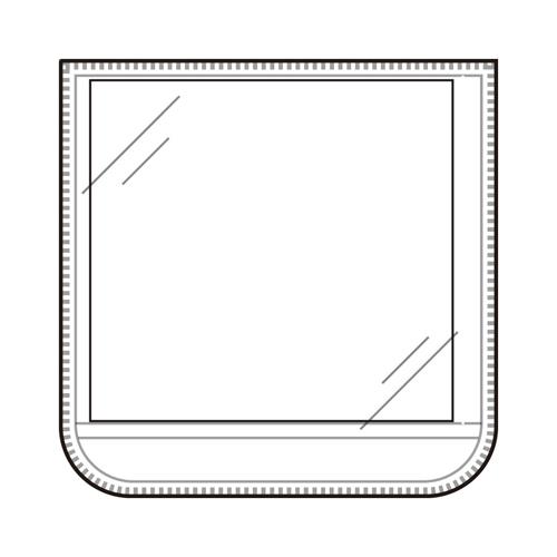 60x60mm lapel pin (slide-in type, white)