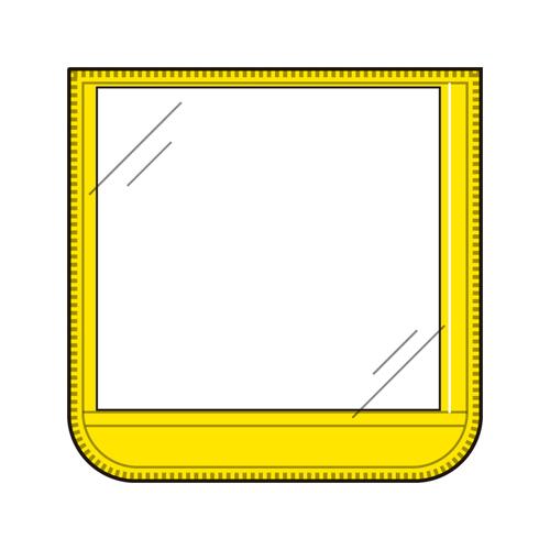 60x60mm lapel pin (slip-on type, yellow)