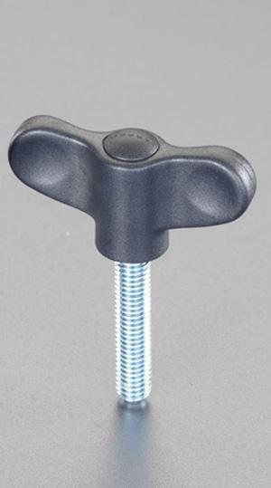 47mm / M6x40mm [Steel] Male Thread Knob [Black]