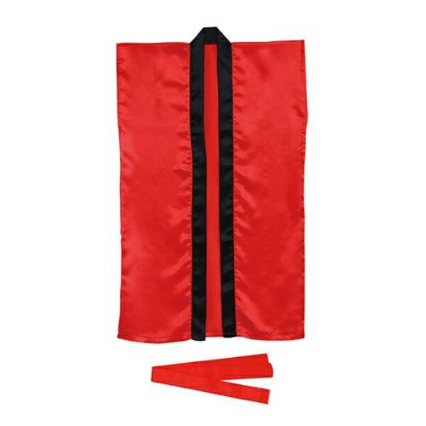 [Artec] Sports Day Happi Coat Soft Satin Long Sleeveless Happi (with Headband) Size L Red 14445