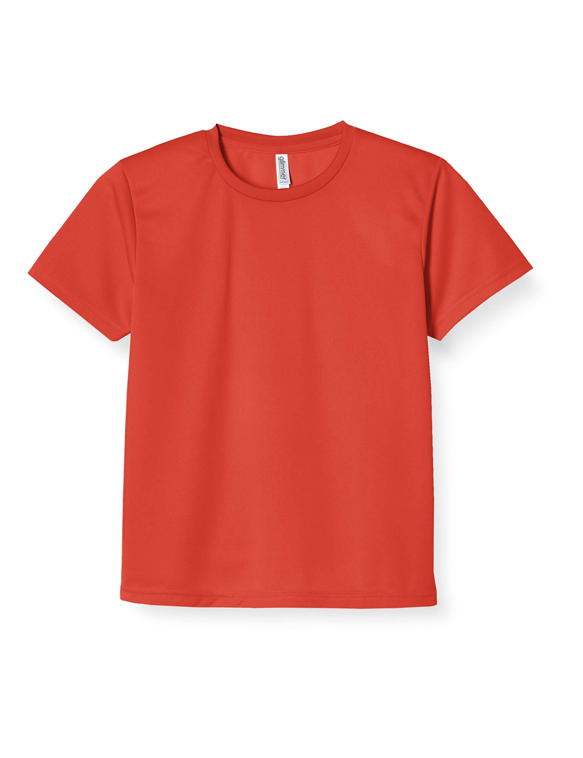 [Glimmer] Short Sleeve 4.4oz Dry T-Shirt (Crew Neck) 00300-ACT Red 4L (Equivalent to Japanese Size 4L)