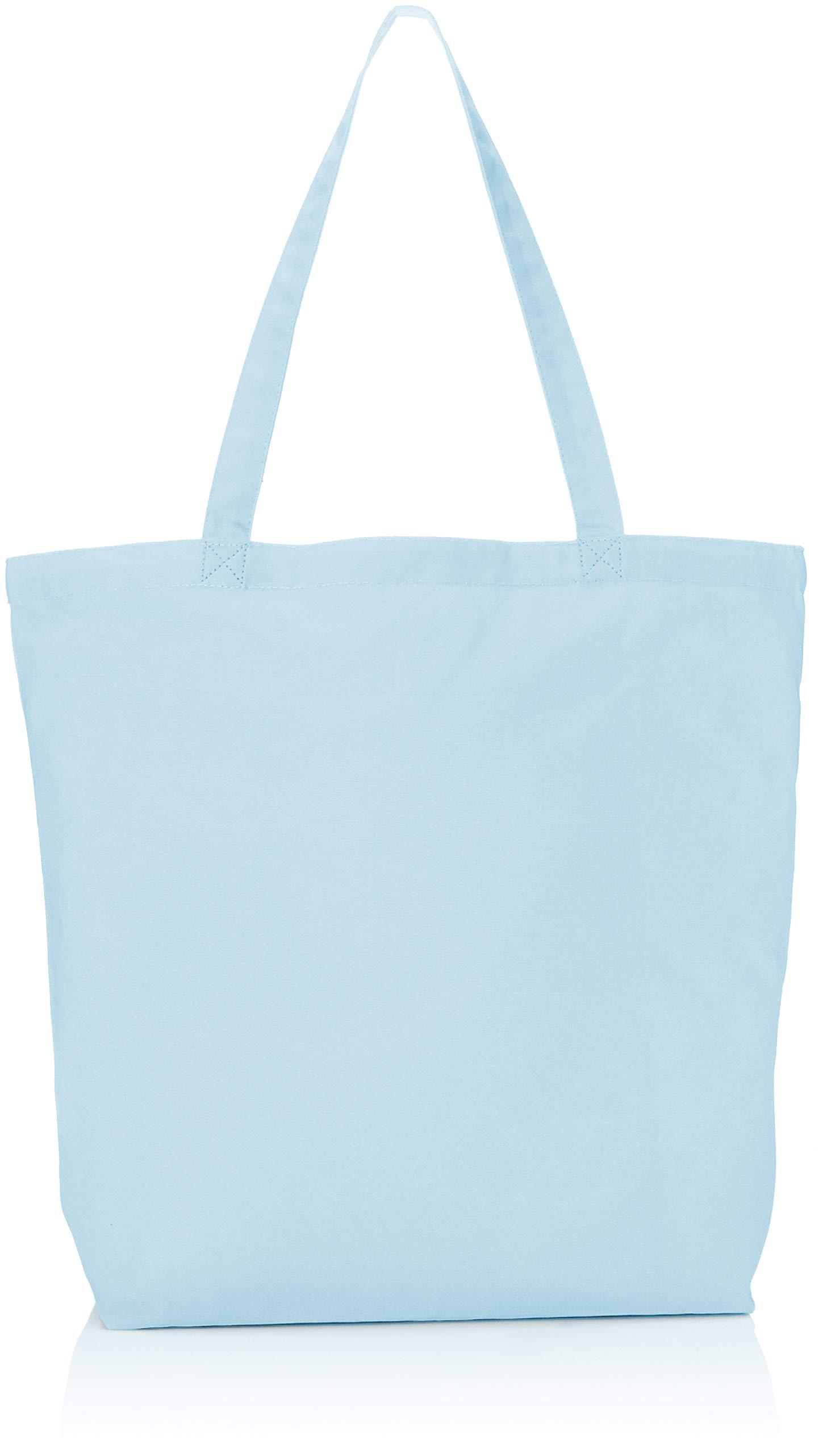 [Printstar] Back Canvas Tote Bag 00778-TCC Light Blue Japan L (Equivalent to Japanese Size L)
