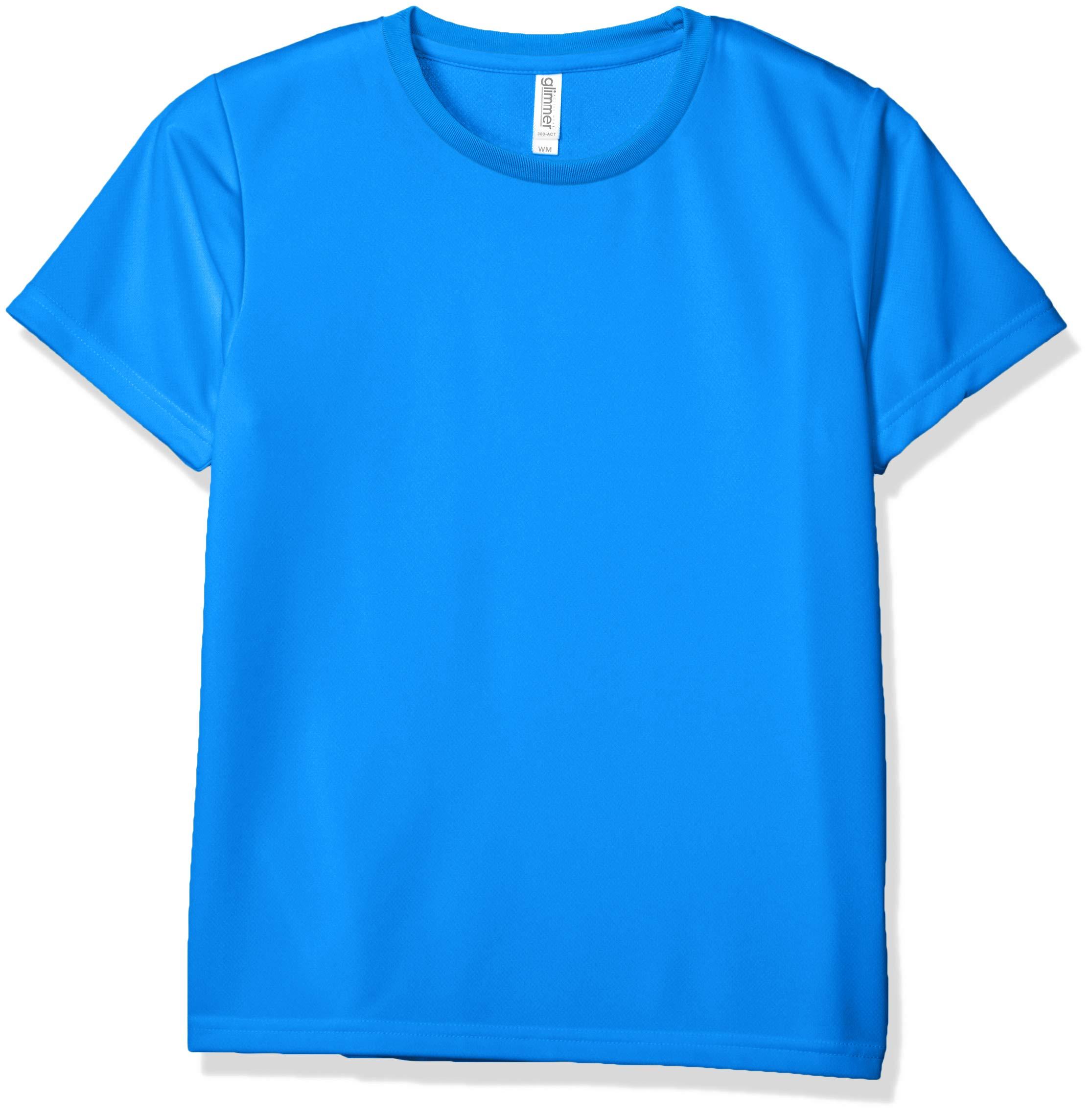 [Glimmer] Short-Sleeve 4.4oz Dry T-Shirt [UV Protection] Medium Blue 5L