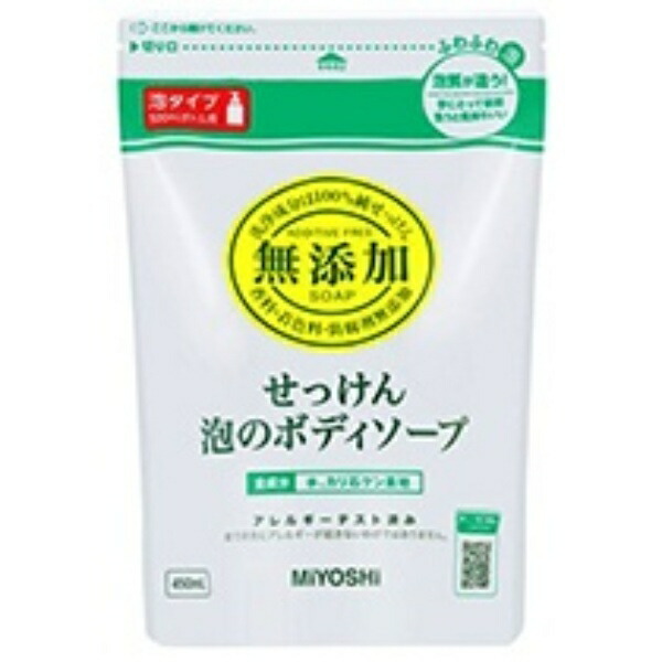 Miyoshi Soap Additive-Free Soap Foaming Body Soap Refill 450ml 1 Bottle