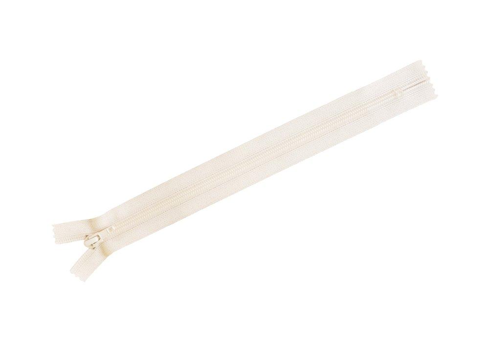 Y.K.K Flat Knit Zipper 20cm 10-Pack 571 Warm White FN20-571