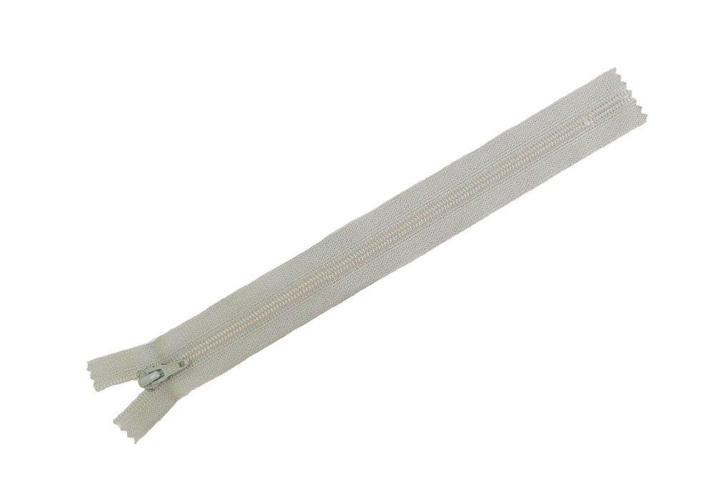 Y.K.K Flat Knit Zipper 20cm 10-Pack Gray FN20-576