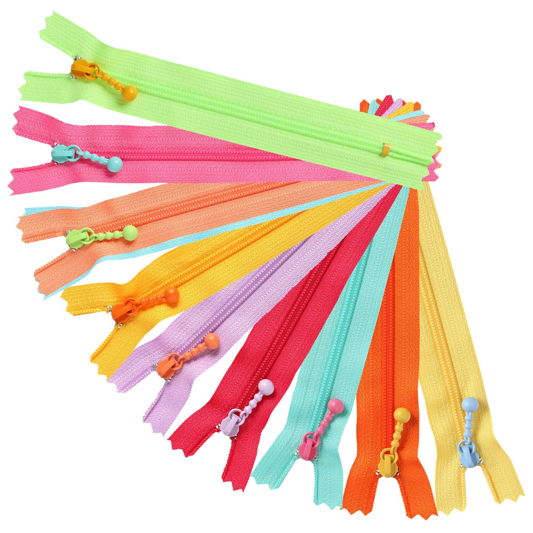 Y.K.K. Colorful Zippers for Pouches 14cm 10 Colors, 1 Each Set 3CF14-COMIX