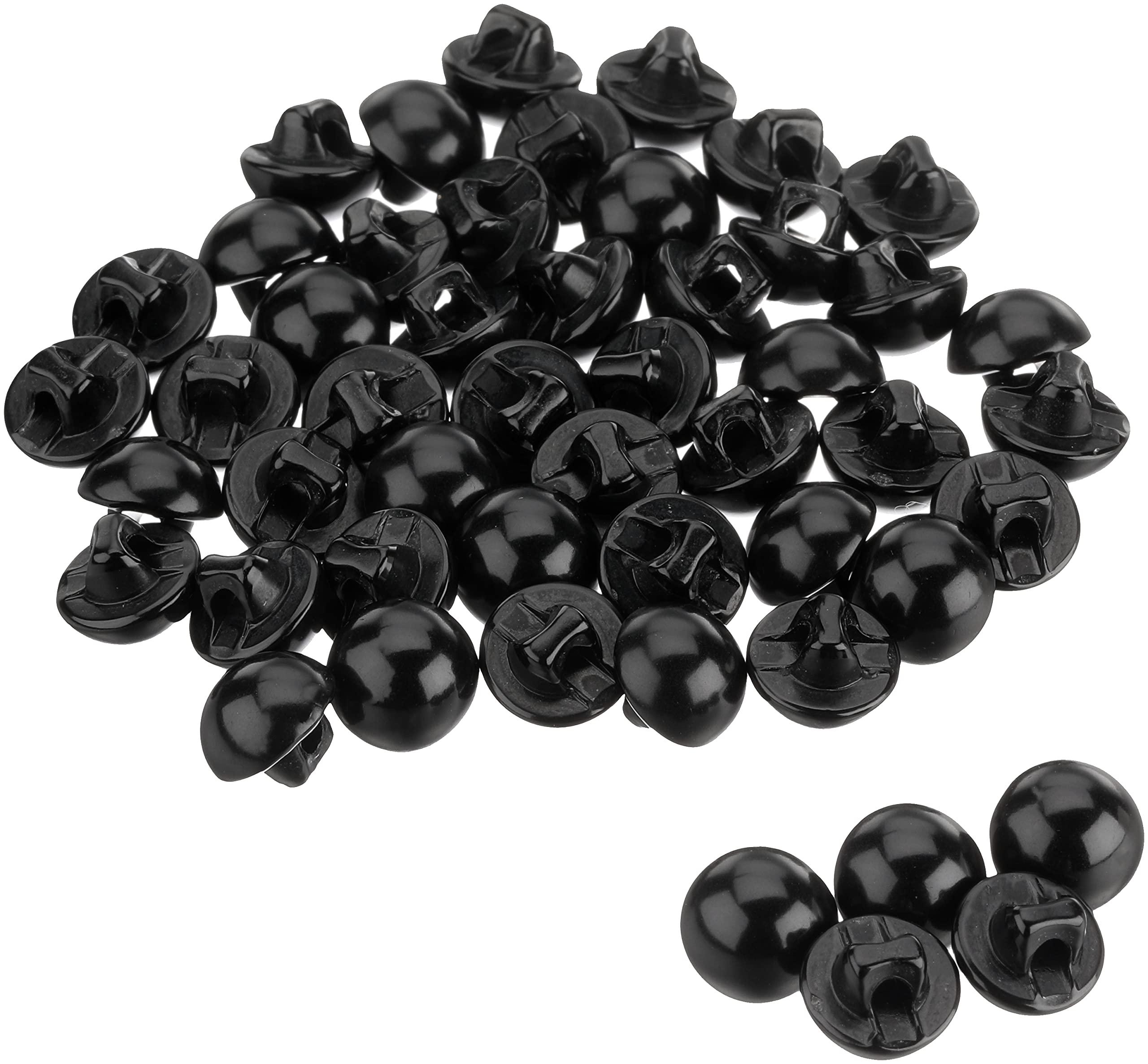 Nippon Chuko Back-Eyed Button 144-Piece Set φ10mm Black CE143-1-144 Craft Supplies Buttons & Hooks Back-Eyed Button
