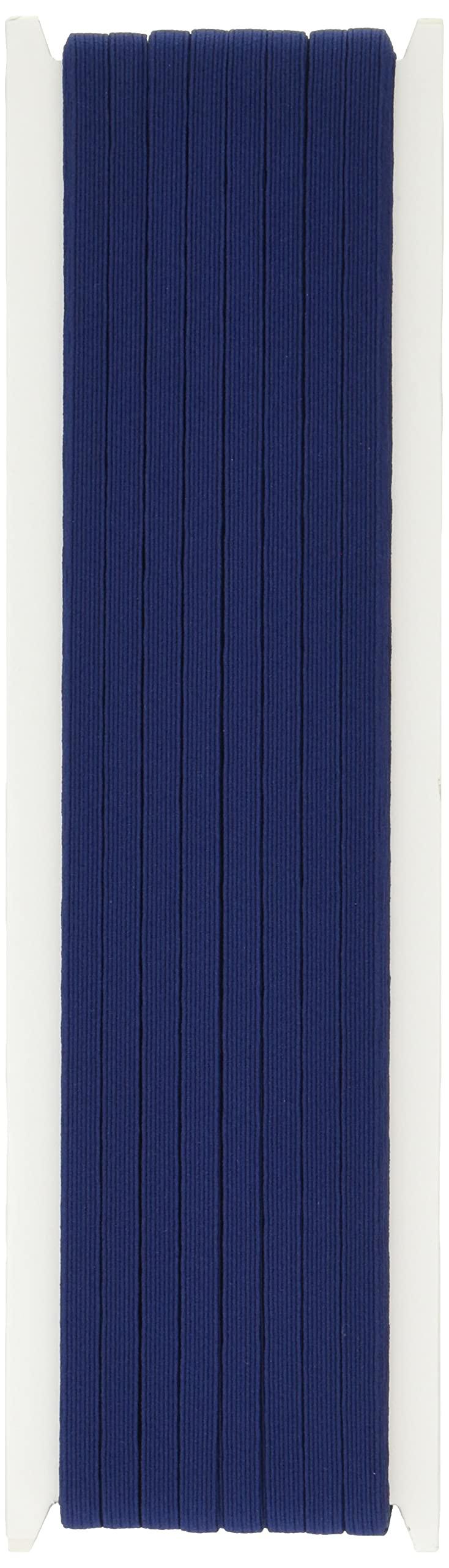 Nippon Chuko Colored Flat Elastic 8-Strand 5mm Width × 30m Roll Navy F10-COL8-NB Craft Supplies Elastic Flat Elastic
