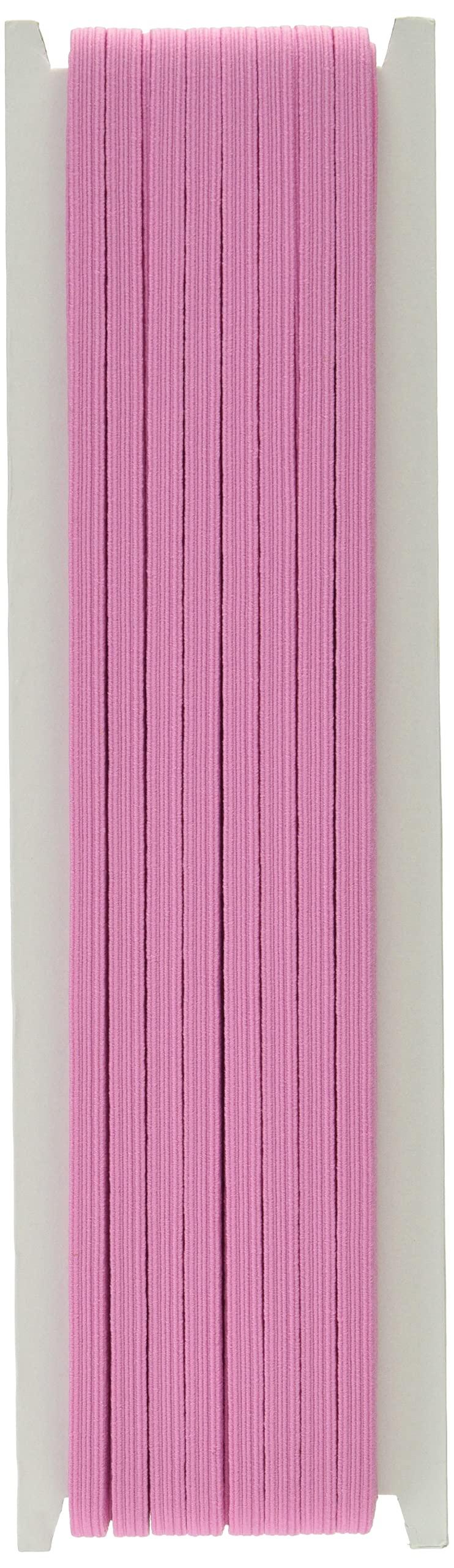 Nippon Chuko NBK Colored Flat Elastic 8-Strand 5mm Width × 30m Roll Pink F10-COL8-P Craft Supplies