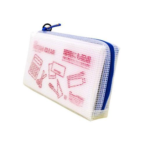 Passbook / 100x180x30mm Mesh Case (Blue)