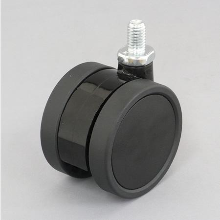 40mm Casters (Twin Wheels / U3 / 8x16 Threads)