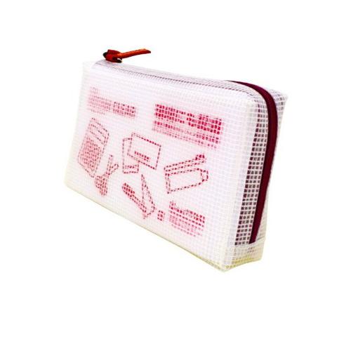 Passbook / 100x180x30mm Mesh Case (Red)