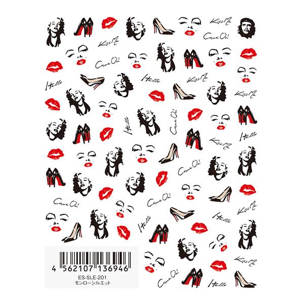 TSUMEKIRA es TSUMEKIRA Nail Sticker es Monroe Silhouette ES-SLE-201 Multi-Color
