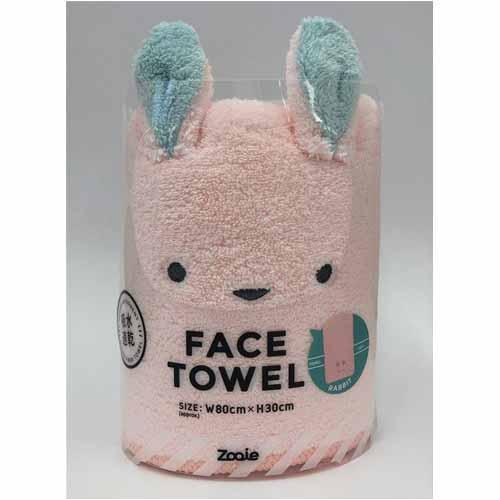 carari Face Towel 3x Absorbency Microfiber Rabbit Quickly absorbs water into fiber gaps Quick-drying Marshmallow-soft feel Fluffy and bouncy 30×80cm Sea Bee Japan Carari Zooie