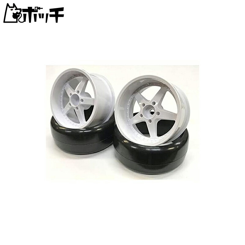 WORK EQUIP Wheels Deep Rim Offset 8 White 2-Piece Set LW-0108WH Toy