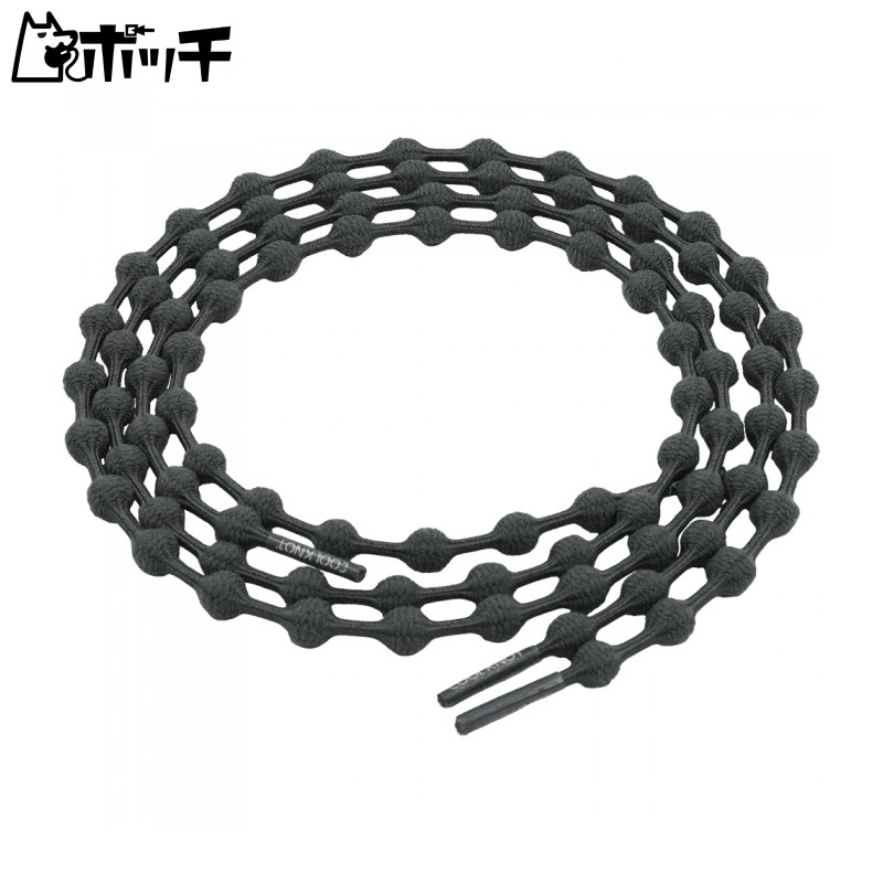 COOLKNOT No-Tie Shoe Laces Gunmetal Large Size