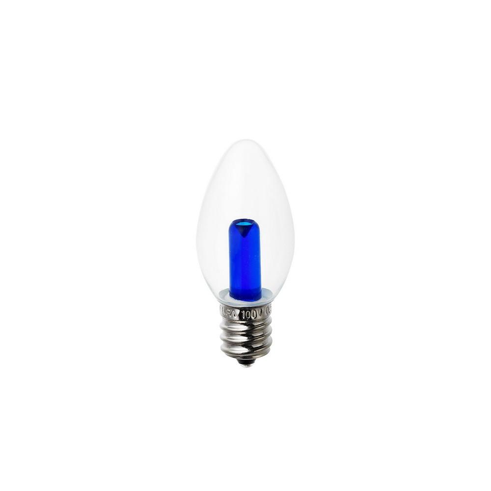 ELPA LED Decorative Bulb Candle Shape E12 Clear Blue LDC1CB-G-E12-G308