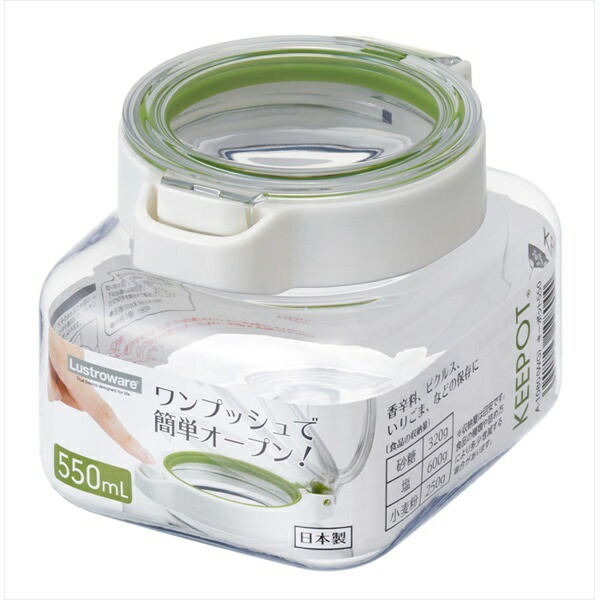 Iwasaki Kogyo Keypot 550 White Green 550ml IR08044