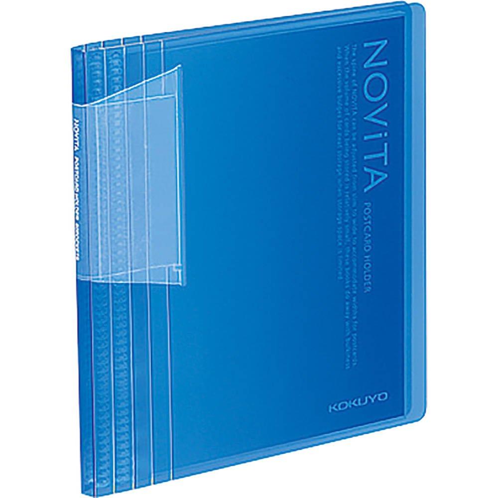 KOKUYO File Postcard Holder Novita A6 60-Sheet Blue Hase-N60B