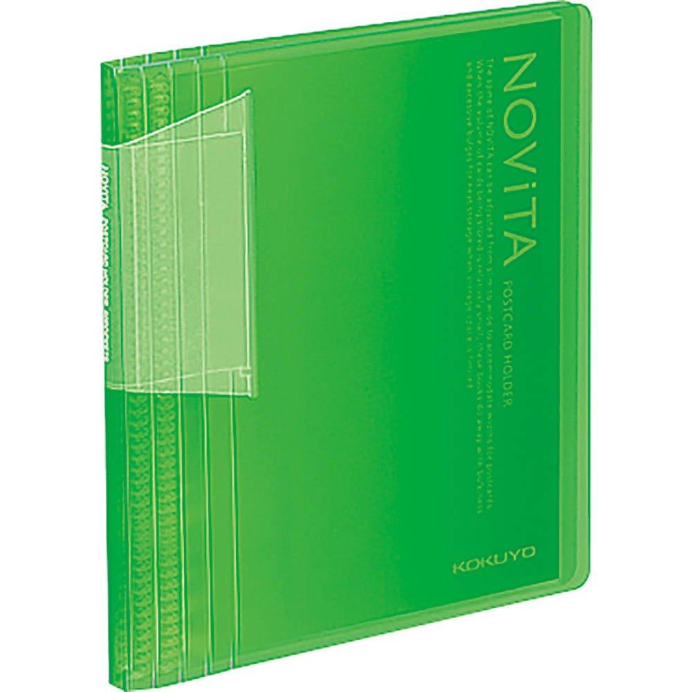 KOKUYO File Postcard Holder Novita A6 60-Sheet Green HASE-N60LG