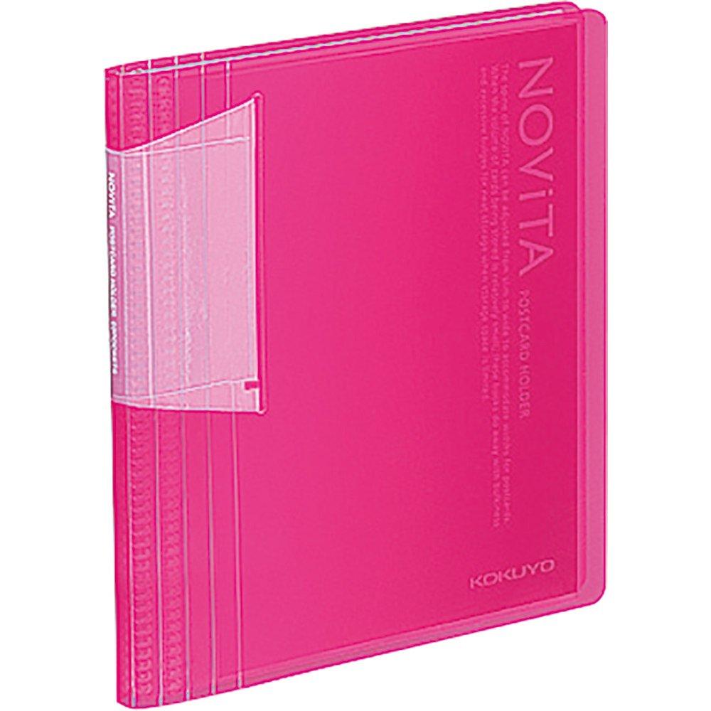 KOKUYO File Postcard Holder Novita A6 60-Sheet Pink HASE-N60P