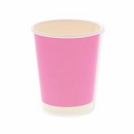 HEIKO Paper Cups (Paper Cups) Ice/Hot Dual-Use 8 oz. Diameter 80mm Pink 50 Count