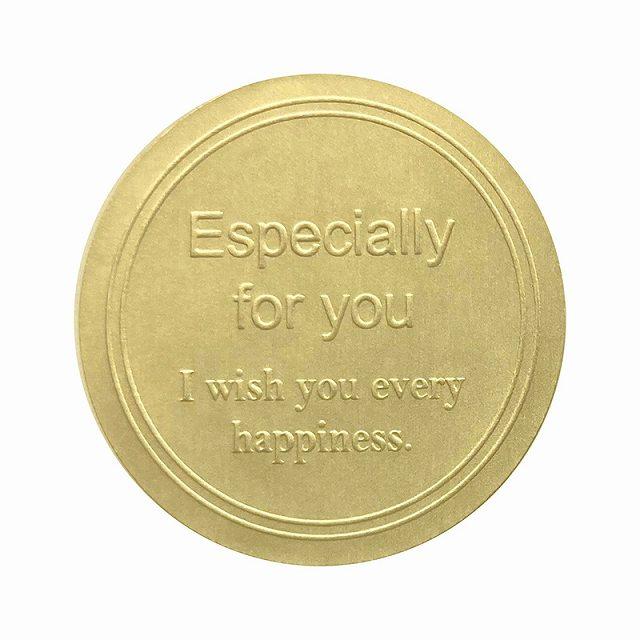 HEIKO Commercial Gift Seal Stylish D Gold 200 Sheets