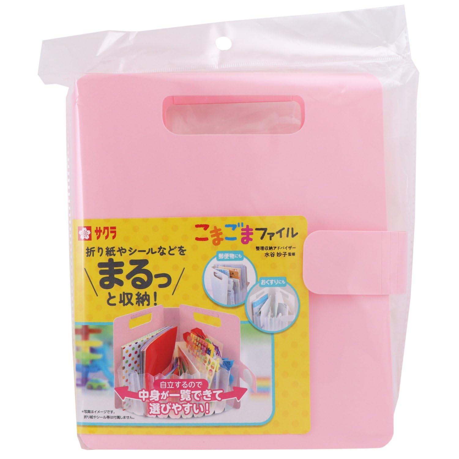 Sakura Cray-Pas Origami Paper Sticker Storage Case Small Item File Pastel Pink TF-O#220
