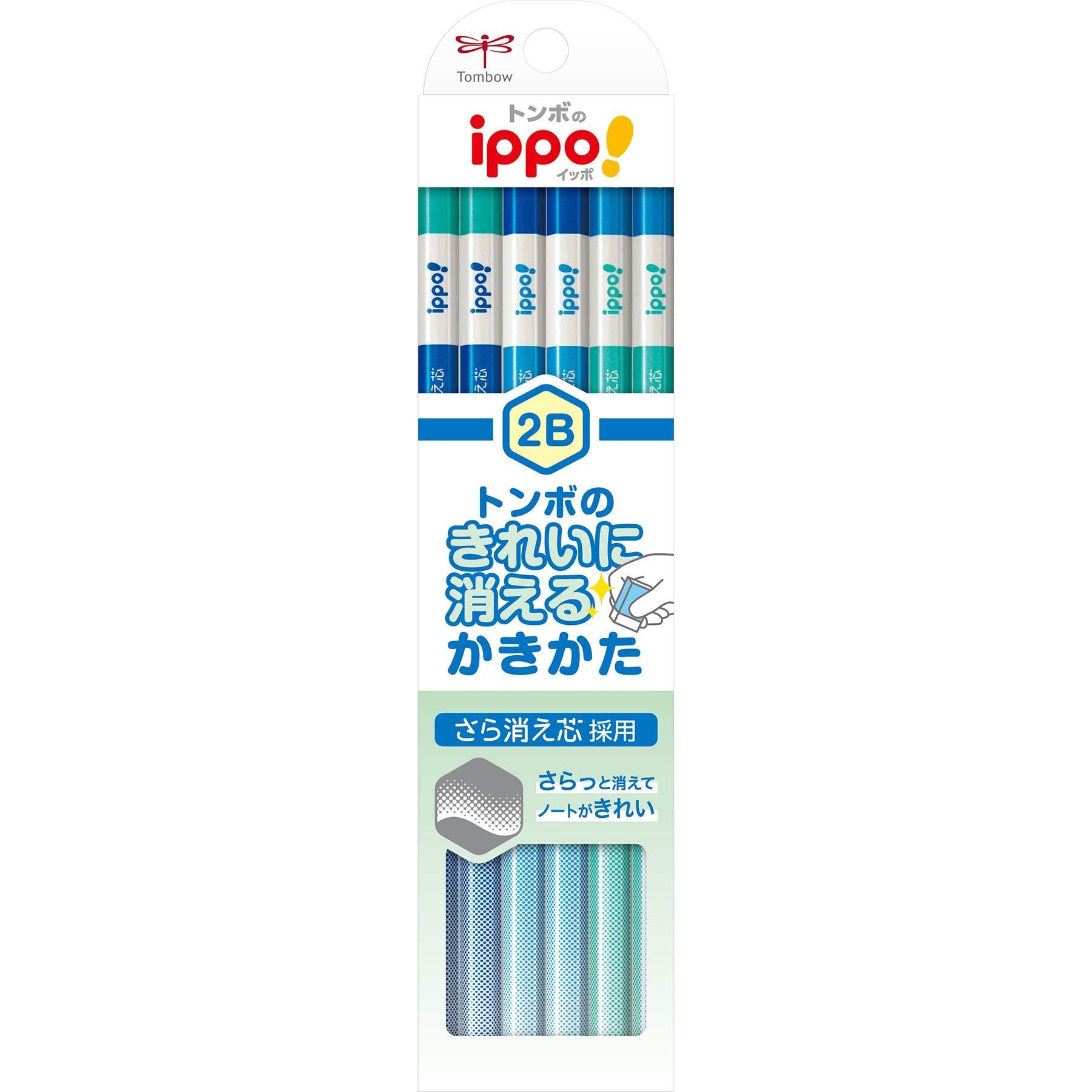 Tombow Pencil 2B Clean Erasing Writing Pencil (Smooth Erasing Lead) 1 Dozen Blue KB-KSKM01-2B