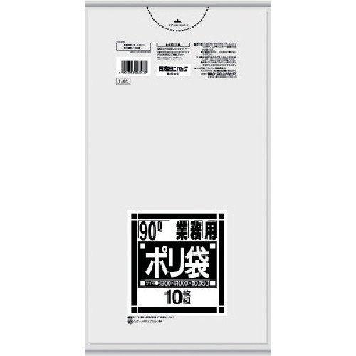 Japan Sanipack Trash Bags Poly Bags Commercial Use Standard 90L 10-Pack Trash Bags L-93