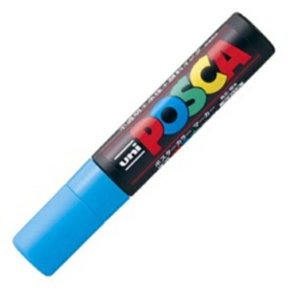 Mitsubishi Pencil Water-Based Pen POSCA Extra-Thick Square Tip PC17K.8 Light Blue