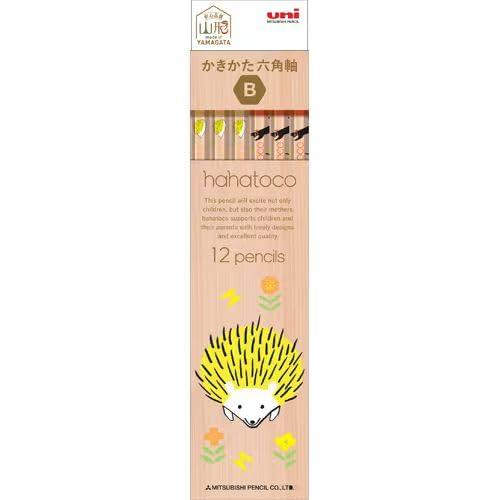 Mitsubishi Pencil Kakikata Pencil Hahatoko HT03 B Hahatoko Hedgehog & Cat 1 Dozen K5633B